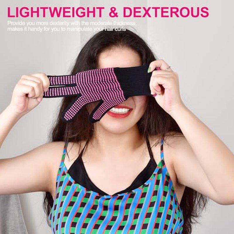 Heat?Resistant Gloves?Silicone?Grip Protection for Hair Styling, Curling & Flat Iron, Heat Press, Sublimation?Universal Fit