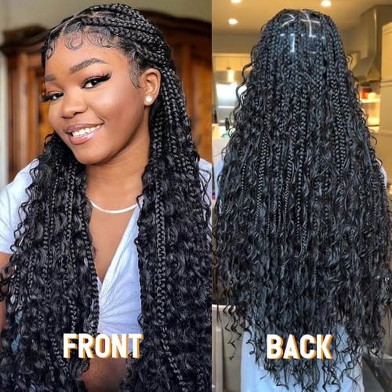 QTHAIR Water Wave Bulk Human Hair For Braiding, 16A, No Weft, 100% Unprocessed Brazilian Water Wave Virgin Hair, 3 Bundles, Micro Braiding (#1B(Natural Black), 22"-150g, Curly)
