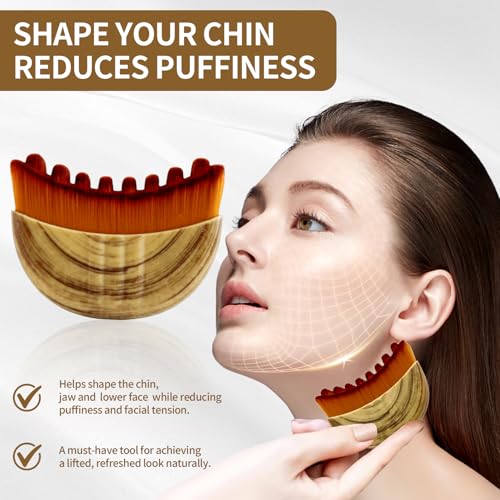 Lymphatic Contour Face Brush,Dry Lymphatic Contour Face Brush Soft Set,Lymphatic Drainage Massager for Face,Chin & Neck Relaxation,PortableBeauty Tool with Travel Case.