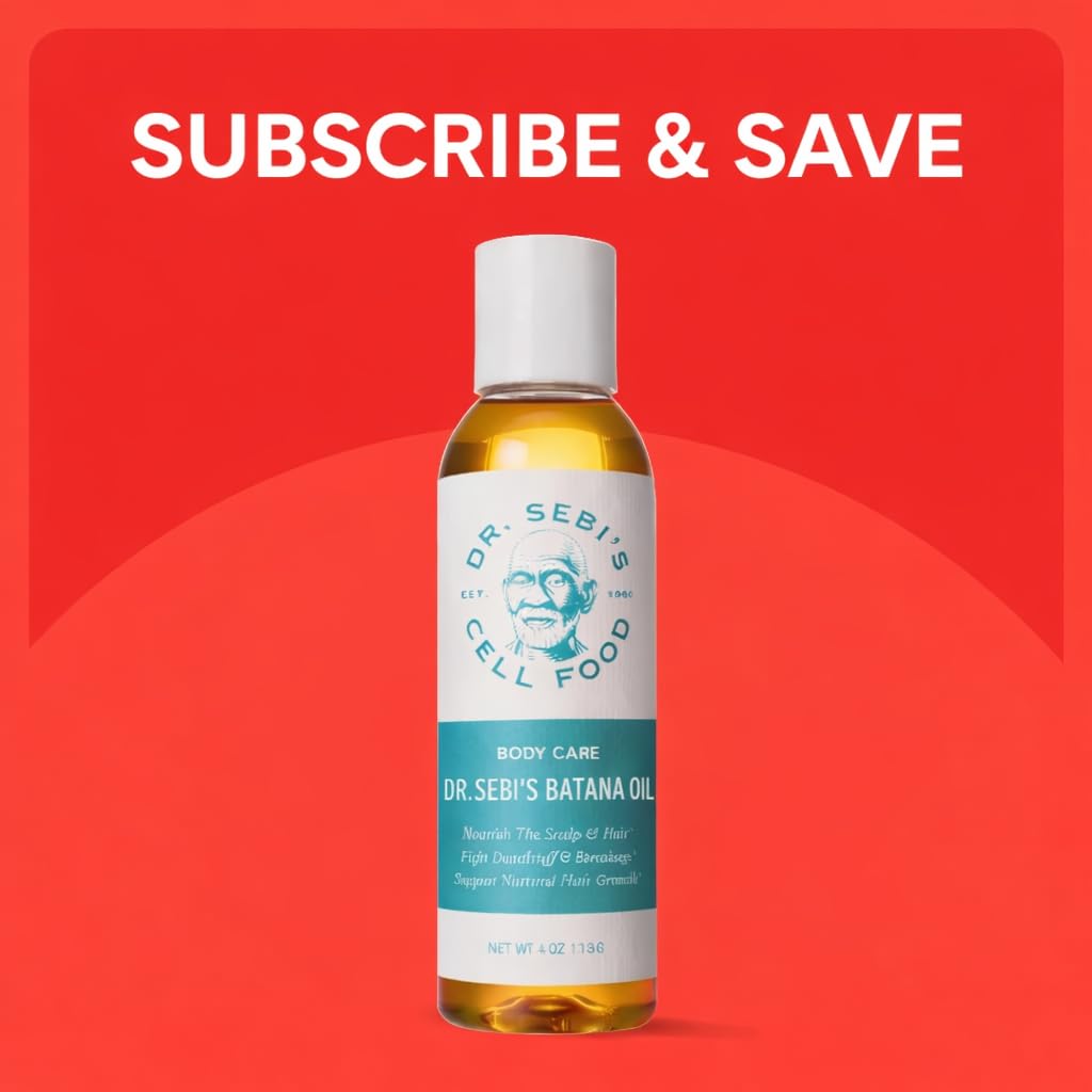 Dr. Sebi’s Batana Oil for Hair Growth - 100% Natural Coconut & Olive Oil | Supports Scalp Health & Stronger Hair - 4 fl oz