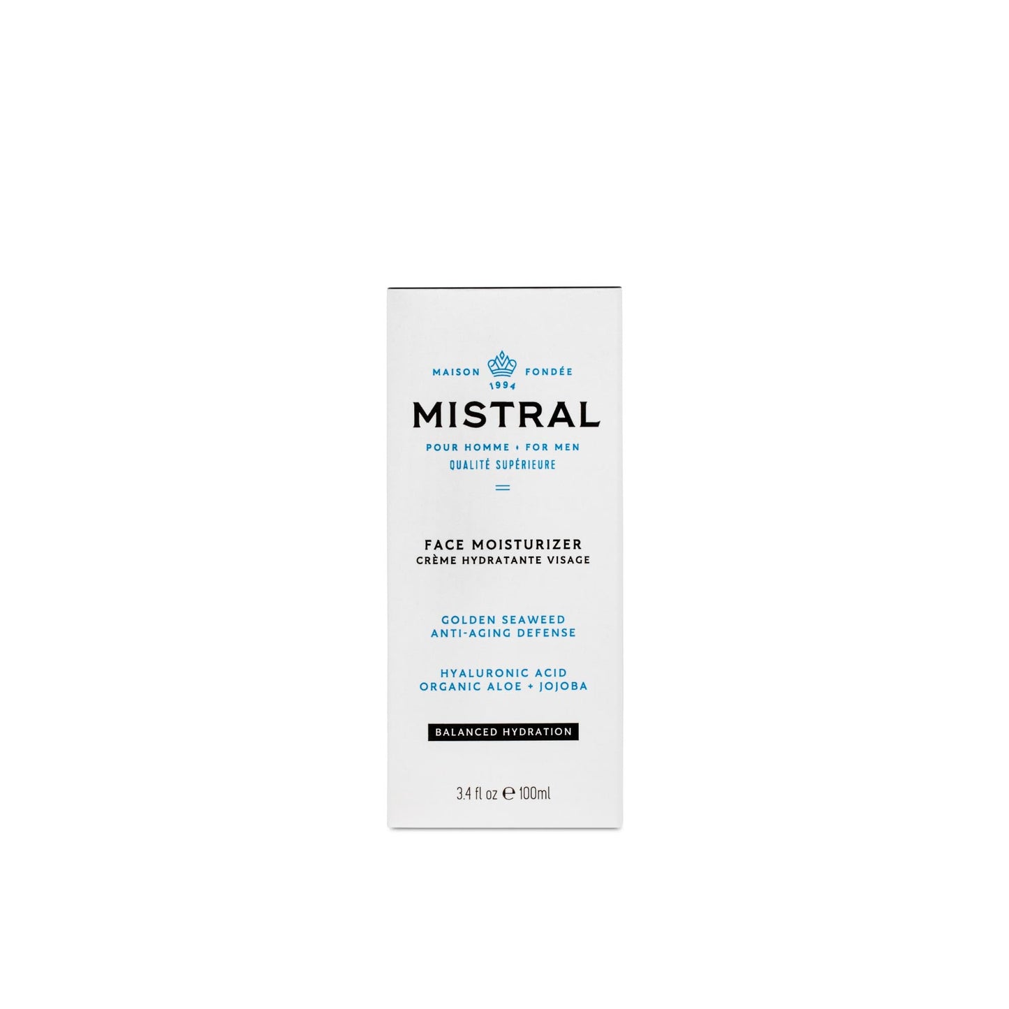 Mistral Men's Face Moisturizer Cream, Cool Marine, 3.4 Fl Oz
