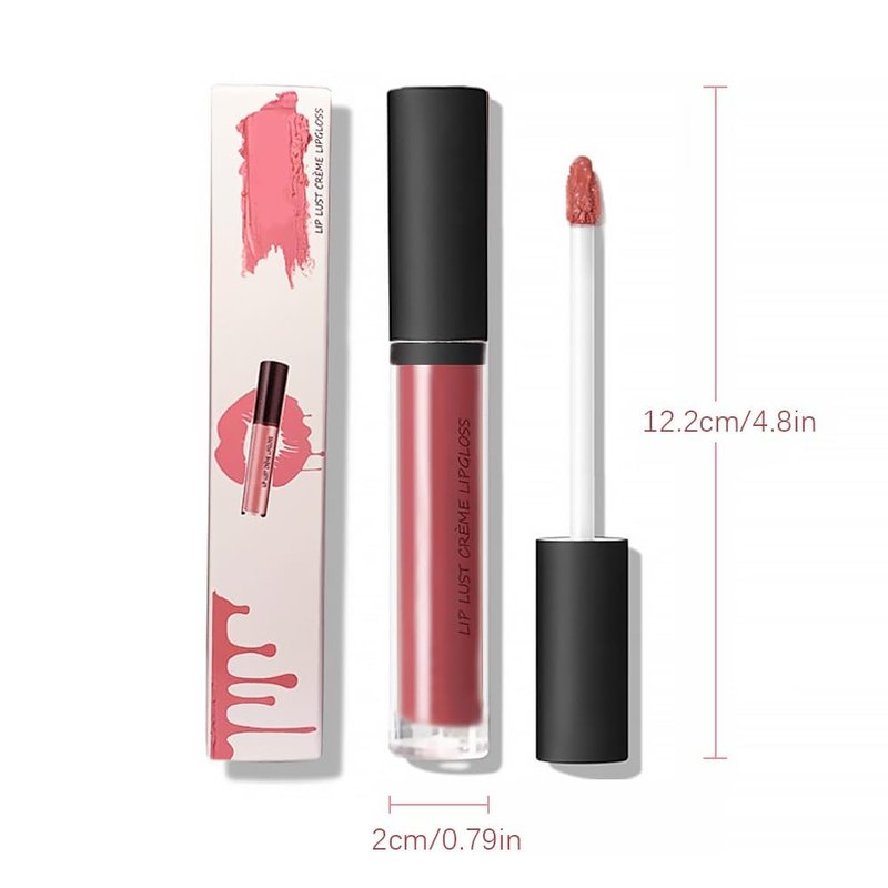 12 Color Cream Lip Gloss, Upgrade Long-Lasting Moisturizing Velvet Lip Lipstick, Waterproof, Non-Fading, Hydrating Lip Tint Natural Jelly Lipstick for Cristmas Party (1#, 1.3 Fl Oz)