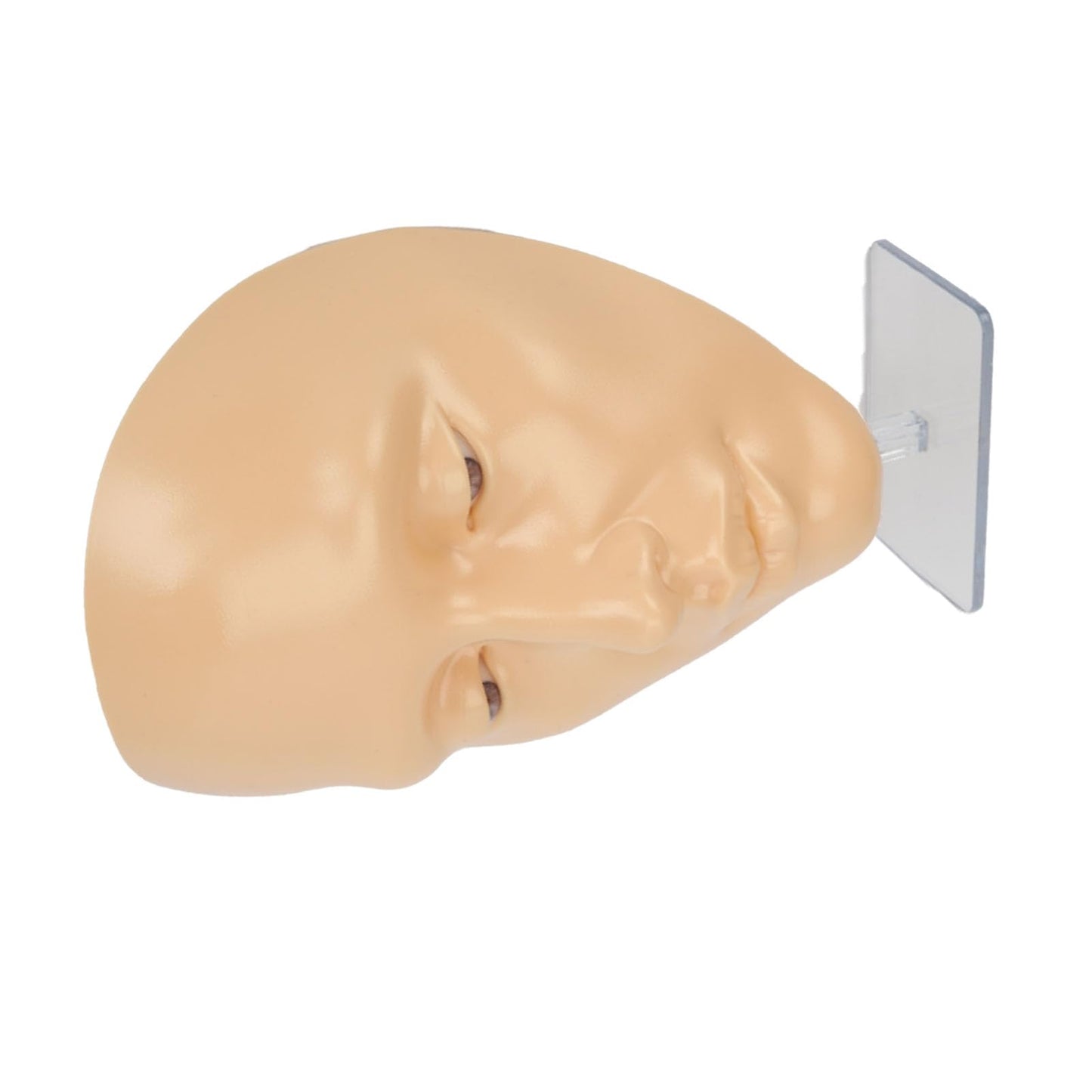 Jauarta 5D Silicone Makeup Practice Face Teaching Face Eye Cosmetic Mannequin Board for Cosmetology (White)