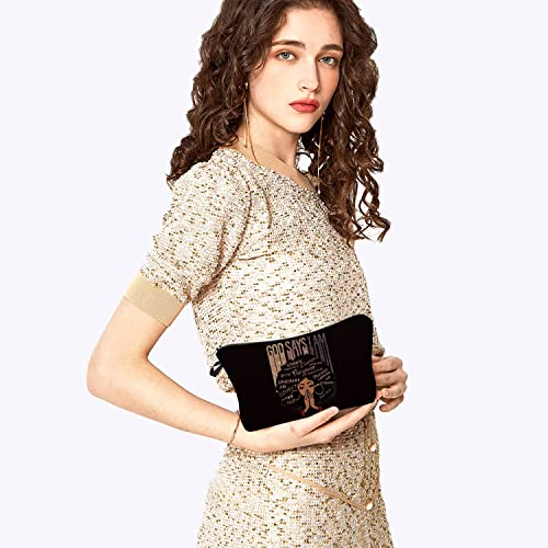African American Makeup Bag for Purse God Says You are Unique Special Lovely Chosen Forgiven Afro Black Cosmetic Bags Inspirational Gift
