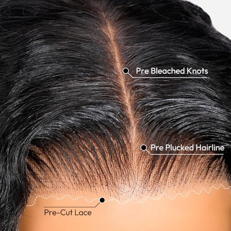SUPERNOVA Curly Human Hair Wig Ready to Wear Glueless Kinky Curly 13x6 HD Lace Front Wigs Human Hair 14Inch 180 Density Virgin Human Hair Pre Plucked Pre Cut Bleached Knots for Women