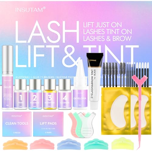 Diy Lash Lift Kit: Professional Black Eyebrows Eyelash Perm Set - Salon Quailty Eyelash Lamination at Home for Women