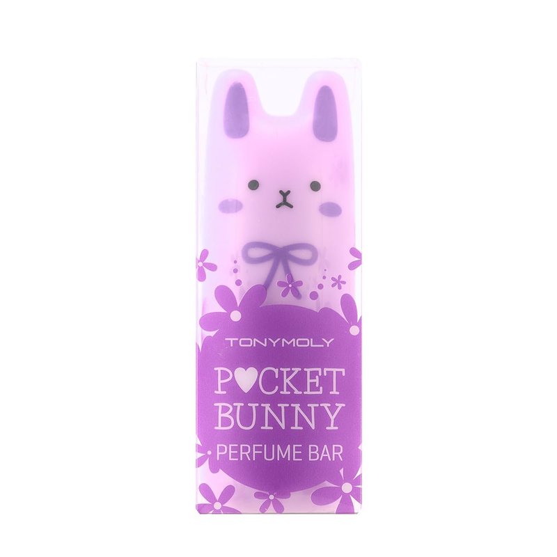TONYMOLY Bloom Bunny Pocket Bar Solid Perfume Stick for Women - Long-Lasting Citrus Bergamot & Rose Fragrance - Travel Size, Cute K-Beauty Gift, Easter Basket Stuffer