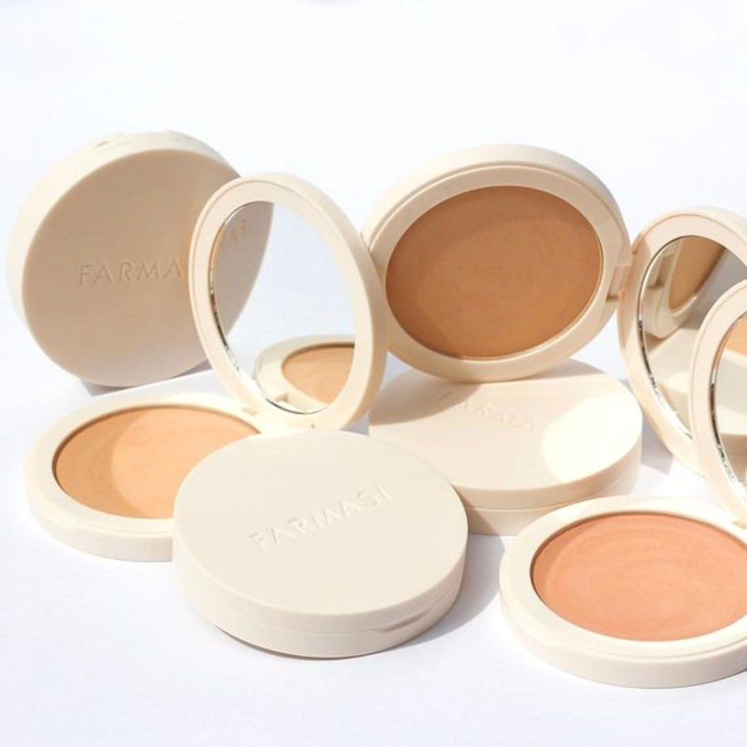FARMASI Makeup BB All in One Powder, Lightweight, Long-Lasting Medium-Full Coverage with Flawless Finishing, Look More Natural and Smooth Than Ever, Neutral Medium