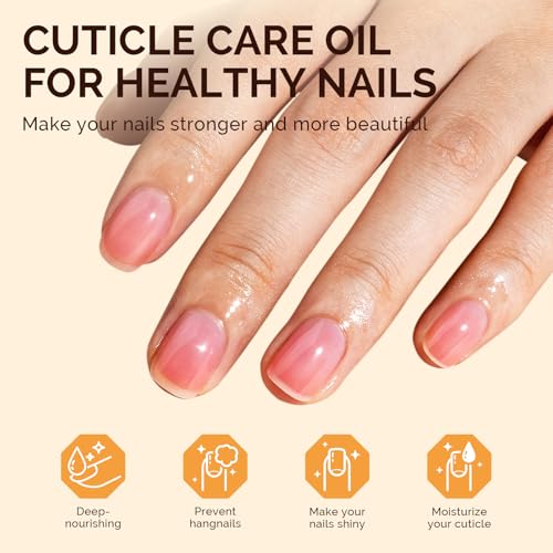 MelodySusie 6Pcs Cuticle Oil Pen Set,Nail Moisturizing Cuticle Oil Enriched with Vitamin E,Softens and Repairs Cuticles,Nail Strengthener,Protects Damaged Skin,Thin Nails,for Home and Salon Use
