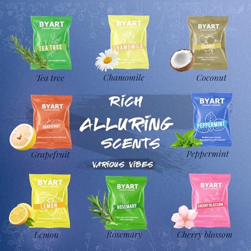 Shower Steamers Aromatherapy - Christmas Gifts for Women, Natural Essential Oils, Spa Steamer, Lingering Intense Aroma, Stress Relief, Body&Soul Relaxing Bath Bombs, Stocking Stuffer for Friend/Family