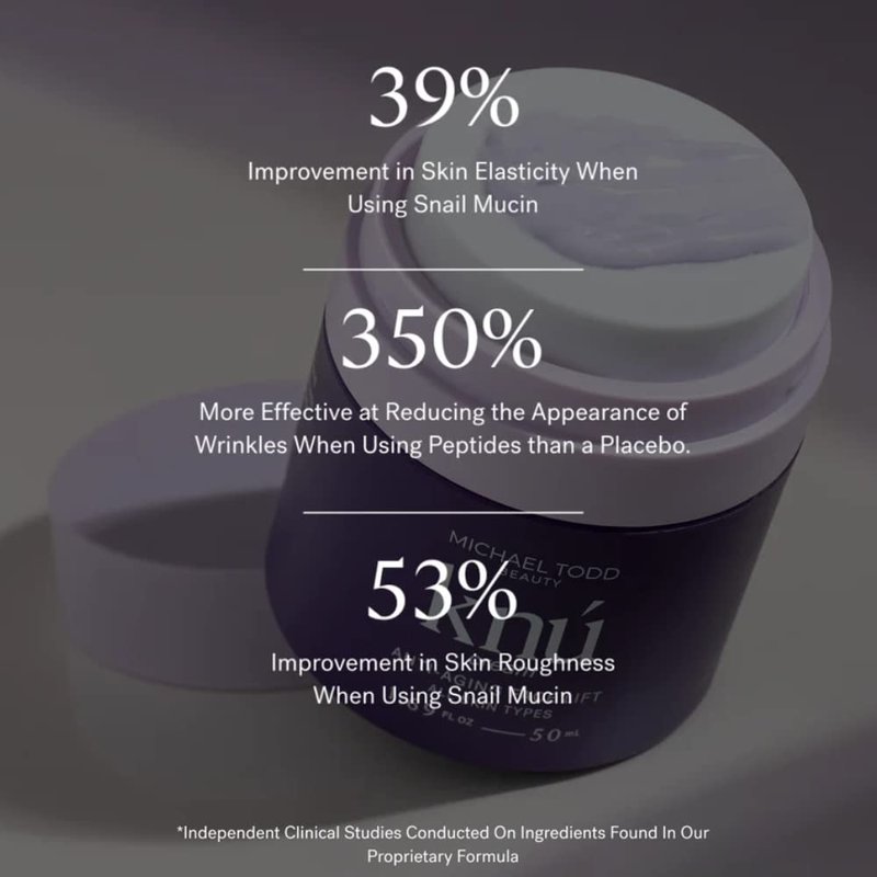 MICHAEL TODD Beauty KNU Cream Face Lifting, Brightening & Tightening Cream for Moisturizing & Rejuvenating with Bakuchiol, Peptides & Snail Secretion for All Skin Types 1.68 fl oz/50 mL
