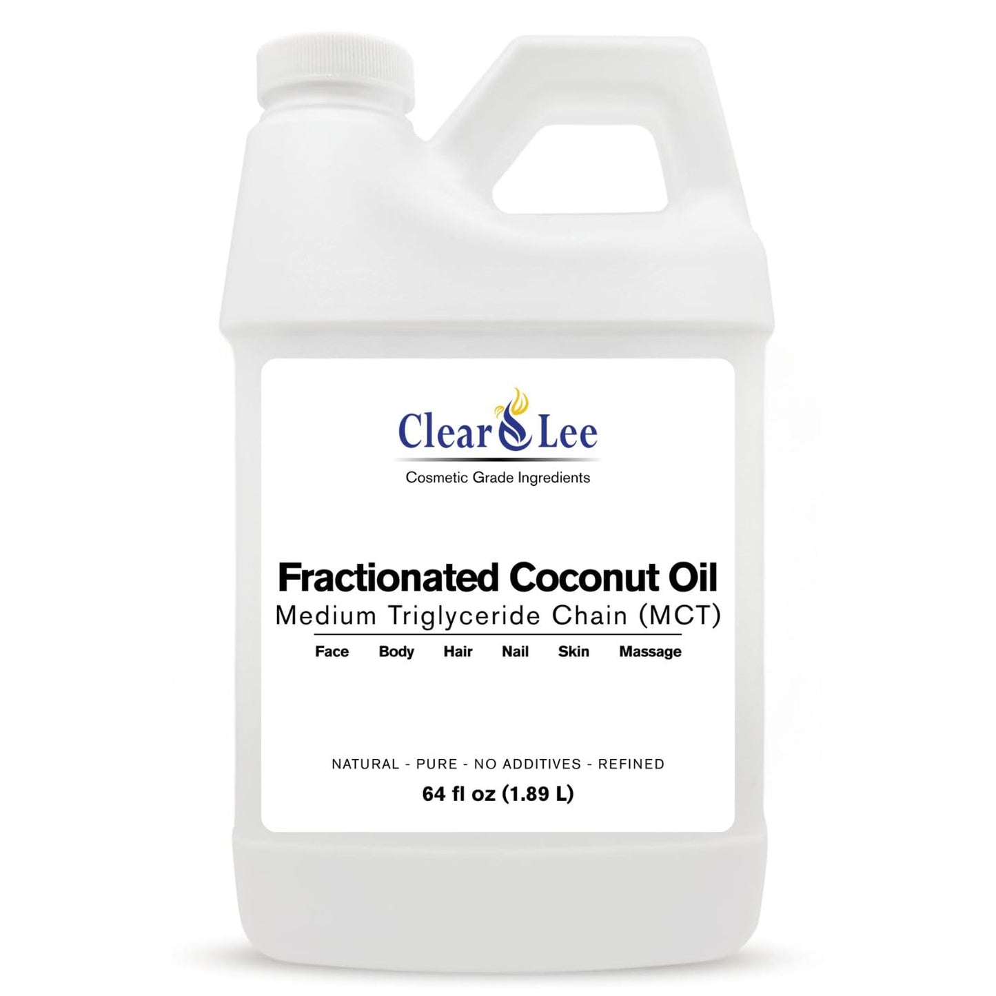 ClearLee Fractionated Coconut Oil MCT - Cosmetic Grade Natural & Pure Oil for Massage, Body, Hair, Skin, Face, Nail, Spa, Aromatherapy Carrier for Essential Oils, Soap Making, Serums & More (32 oz)