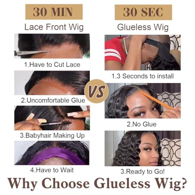 Reddish Brown 26 Inch Body Wave Glueless Wig Human Hair Pre Plucked Pre Cut 6X4 HD Lace Body Wave Put on Wigs Human Hair #33 180% Density 3 Seconds to Wear Easy Glueless Wigs for Beginners