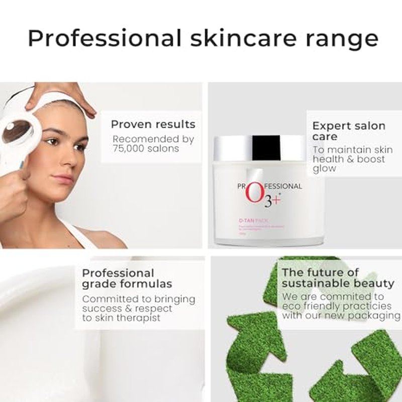03++ D-TAN Face Pack for Tan Removal, with Lactic Acid, Pea & Mint Extract, All Skin Types, 300g