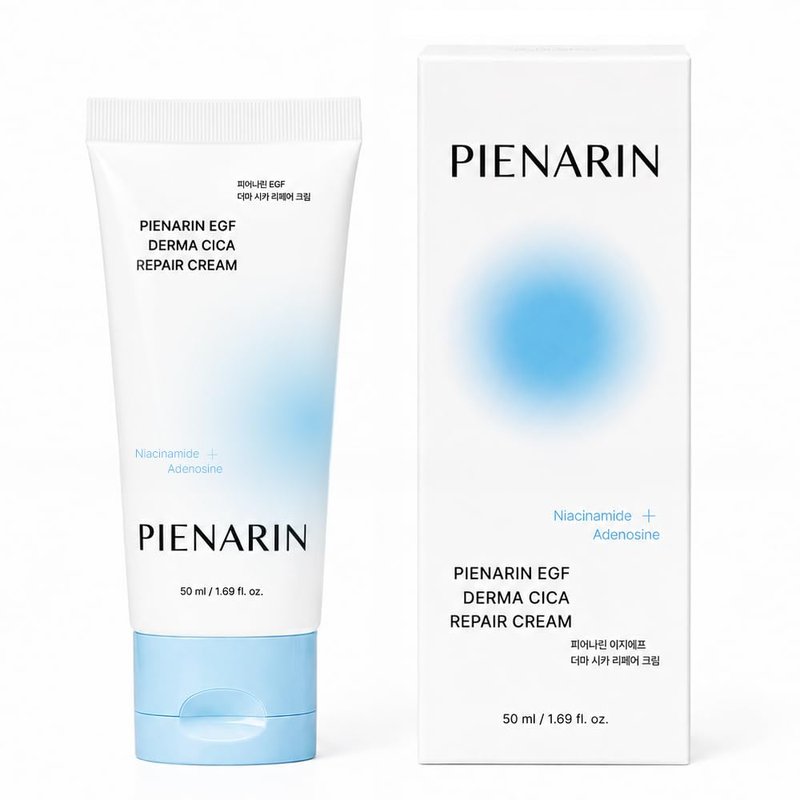 PIENARIN Korean EGF Derma Cica Repair Cream – Anti-Aging Facial Moisturizer for Damaged Barrier, Sensitive & Redness-Prone Skin | Daily Hydrating Face Lotion for Dry, Irritated Skin (1.69 fl. oz.)