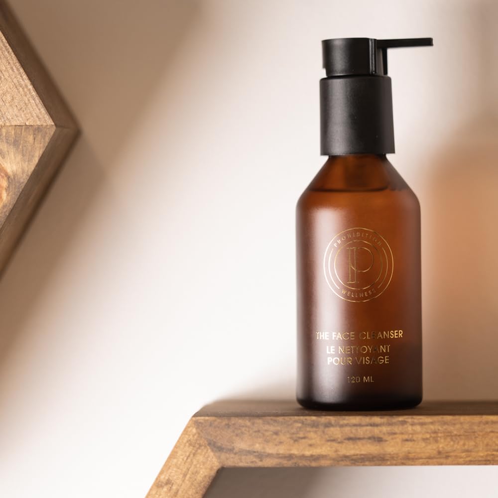 Prohibition Wellness The Face Cleanser, Gentle Face Cleanser, Makeup Removing Face Wash, Niacinamide, Aloe Vera, and Hemp Seed Oil, Fragrance & Paraben Free (120 ml)