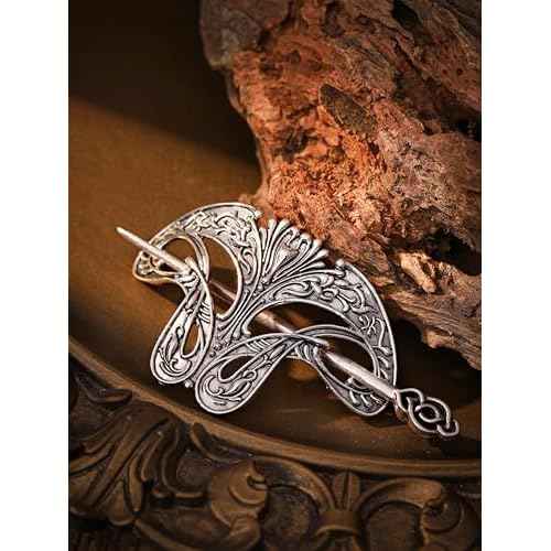 HAQUIL Vintage Celtic Knot Gothic Hair Accessories 1 Count Silver Hair Sticks Hair Ornaments
