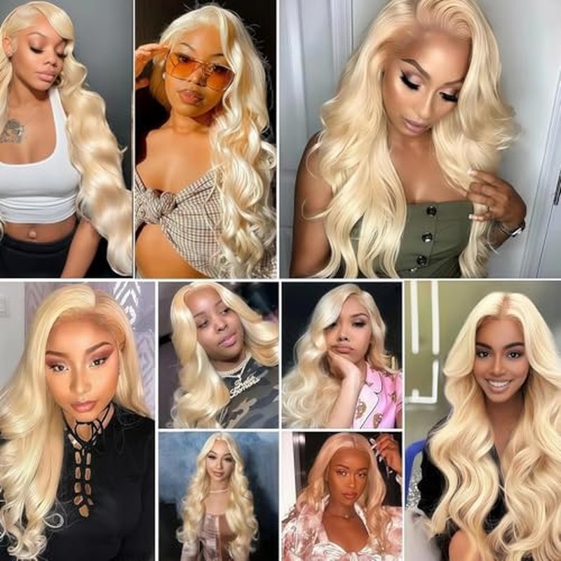613 Blonde Bundles Human Hiar 26 28 30 inch Body Wave Hair Weave for Black Women Brazilian Virgin Hair 12A Quick Weave 3 Bundles Double Weft