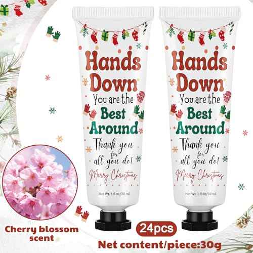 Loopeer 24 Pcs Christmas Hand Cream Set Bulk Mini Lotion Gift for Women, Beauty Advent Calendar 2025 Travel Size Hand Lotion for Dry Cracked Hands, Xmas Stocking Stuffer for Mom Employee Coworker