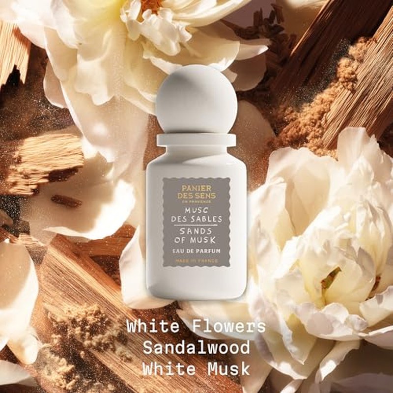 Panier des Sens - Sands of Musk Women Perfume 1.7 Floz ? Floral, Musk Perfume - Daily Luxury Women's Fragrances - Eau de Parfum Crafted in Grasse, France - Gifts for Her - Elegant Packaging