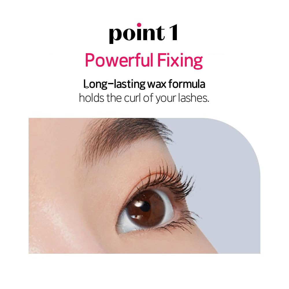 ETUDE Dr. Mascara Fixer, Black Mascara, Korean Mascara Fixer, Long-Lasting Wax Formula, All-Day Curl Hold, Smudge-Proof, Korean Makeup, Beauty, Vegan Certified (0.21 Fl Oz)