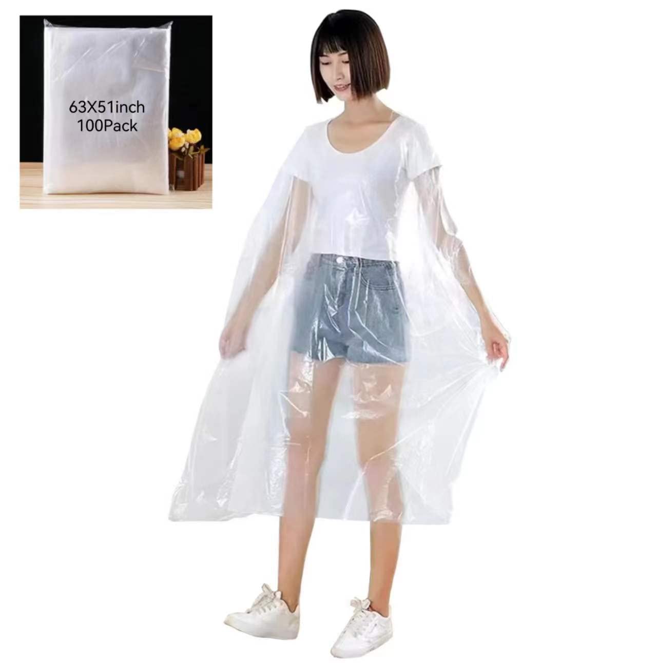 YH Maialan Disposable Barbershop Capes, Hair Cutting Capes 100 pcs 63 in x 51 in, Professional Waterproof Haircut Cape, Salon Cape For Hair Dye Washing