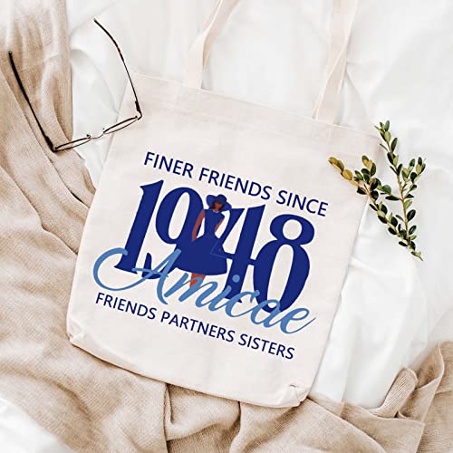 WCGXKO Sorority Inspired Gift Sorority Sisters Tote Bag For Women (Finer 48 tote)