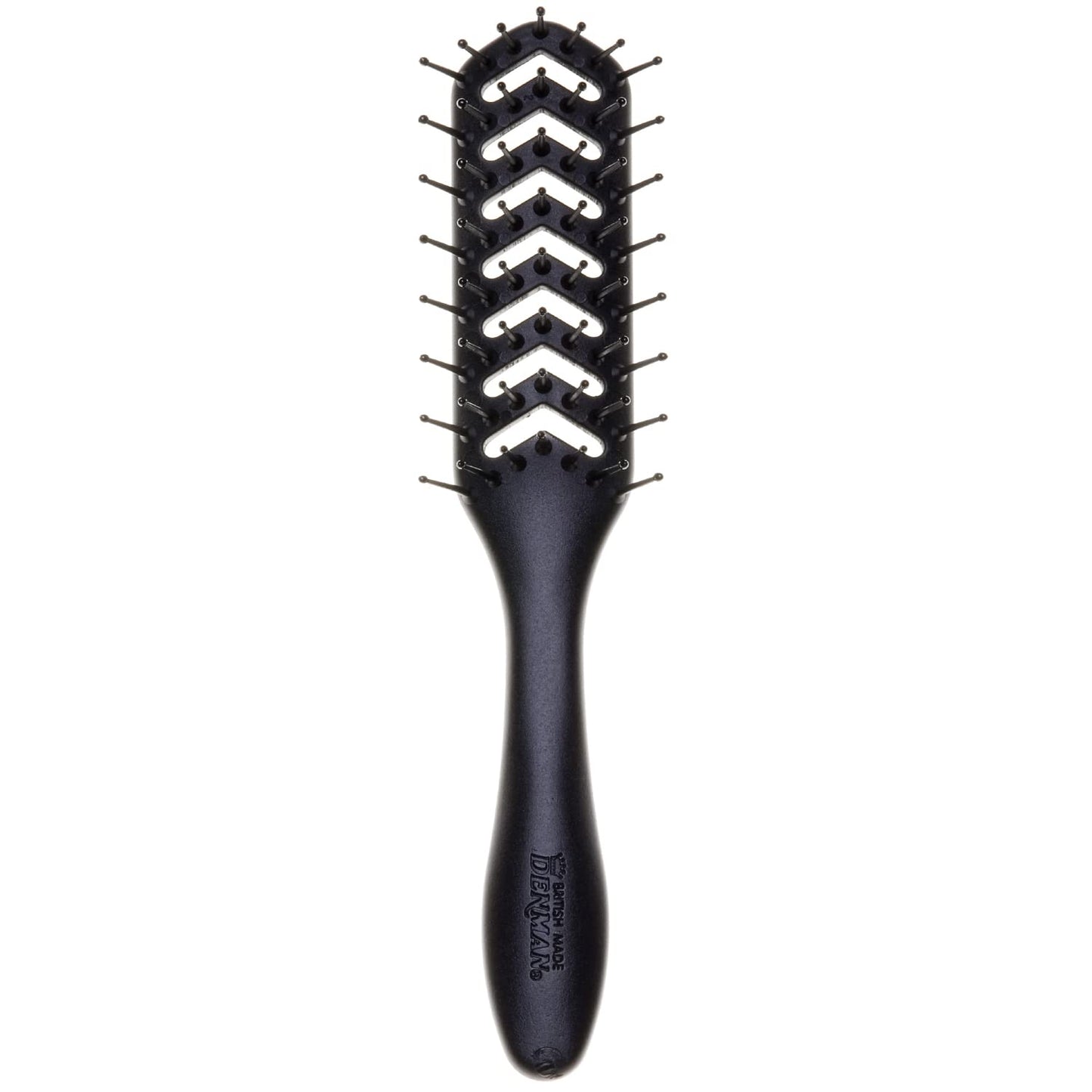 Denman D200 Flexible Vent Brush - Blow Drying Hair Brush for Curly, Thick & Straight Hair | Unisex, Black