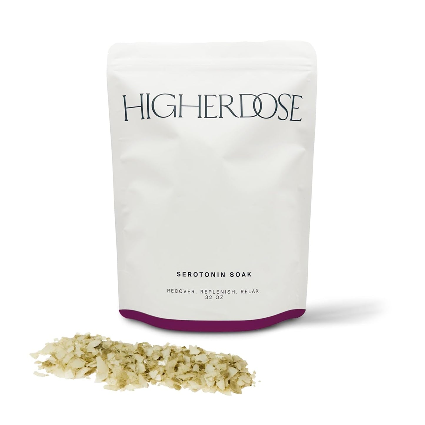 HigherDOSE Magnesium Bath Salts - Serotonin Soak for Muscle Recovery & Detox | 32 Oz Spa Essential