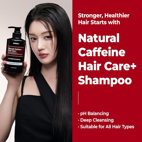 KUNDAL Korean Caffeine Scalp Shampoo [Cherry Blossom] ? Sulfate-Free Hair Care with Menthol & Botanical Extracts ? For Fuller-Looking Hair, Scalp Refresh & Strength ? 16.9 Fl Oz