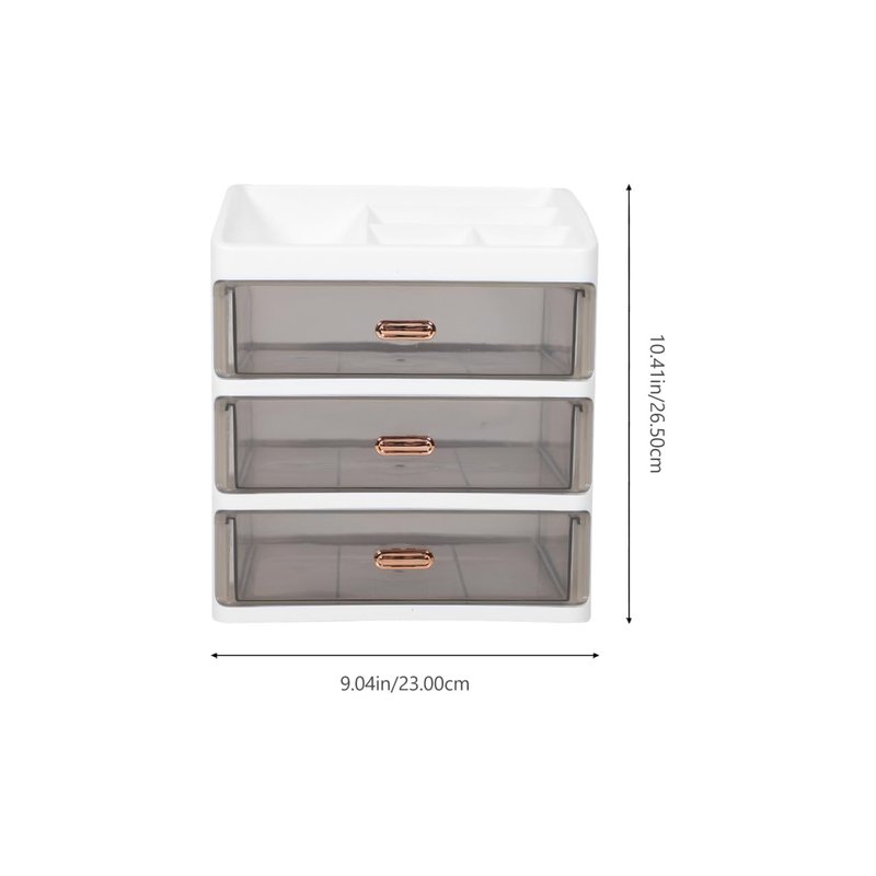 HOLIDYOYO Countertop Cosmetic Organizer Box with Transparent Drawers Multi-Layer Makeup Storage for Skincare Office Supplies Bedroom and Bathroom