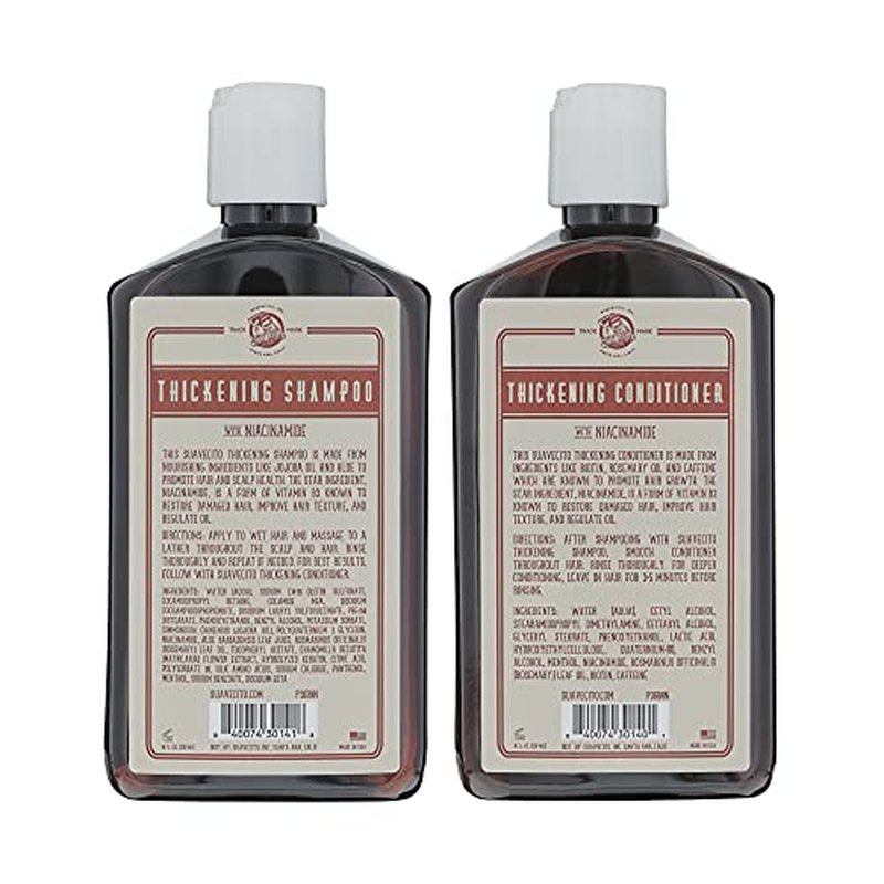 Suavecito Hair Loss Treatment Kit For Hair Regrowth - Minoxidil 5%, Hair Thickening Shampoo & Conditioner With Niacinamide & Biotin, Matte Hair Cream With DHT Blocker For Styling Thinning Hair To Look Thick & Full With Volume