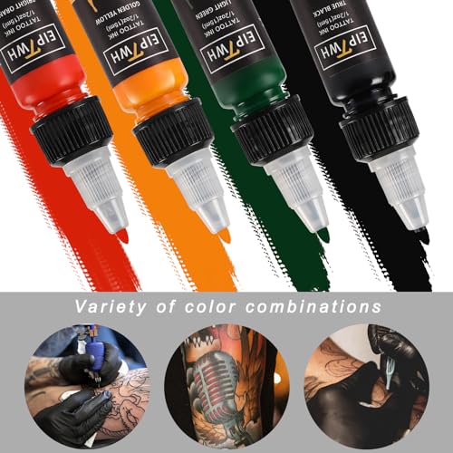 Tattoo Kit,Tattoo Gun Kit for Beginners Rotary Tattoo Machine Pen Kit with 10pcs Cartridges Needles,Rotary Tattoo Machine Kit with 7 Colors Tattoo Inks for Tattoo Artist Tattoo Supplies