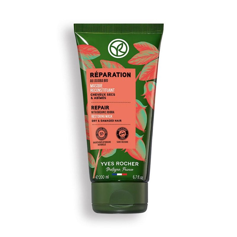 Yves Rocher Nourishing Hair Mask with Jojoba Oil - 200 ml | Restores & Hydrates Dry Hair