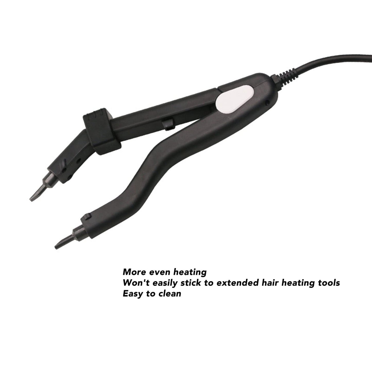 Professional Hair Extensions Tool Adjustable Temperature Hair Extensions Connector Tool Heat Iron Connector (Black) (US Plug)