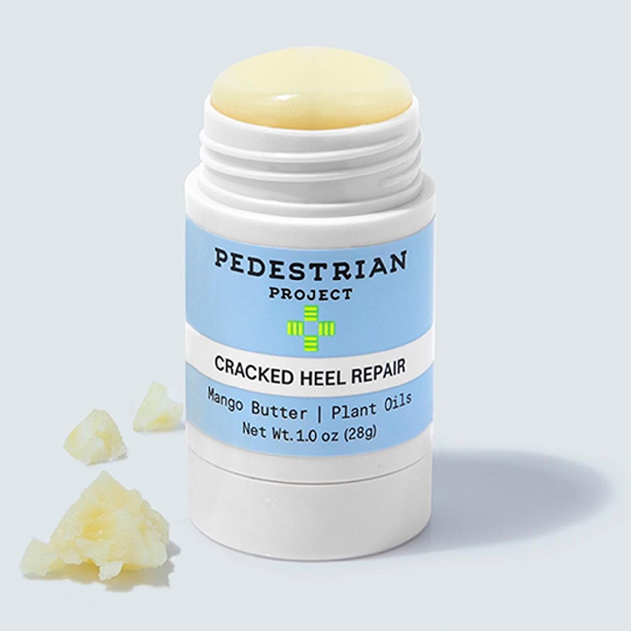 Pedestrian Project Cracked Heel Repair Foot Care Balm, Smooths & Fills Cracks & Rough Skin with Healing Shea & Mango Butters, Vegan, Cruelty Free, 1 oz