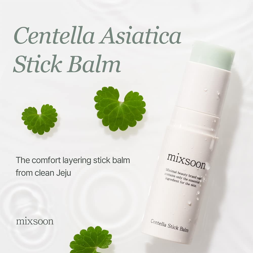mixsoon Centella Stick Balm - Soothing, Moisturizing and Barrier Care Stick, Caming Balm 11.5g / 0.38 fl.oz. Korean Glass Skin Care