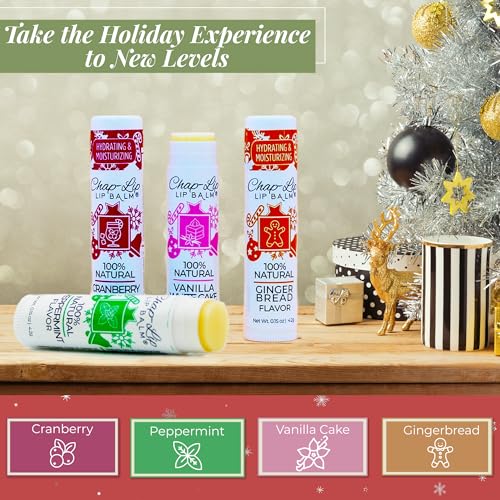 100% Natural Lip Balm Set - Beeswax Natural Christmas Gifts for Her - Ideal Gift for Women - Lip Moisturizer for Dry Lips, Cocoa Butter - Petroleum Free Pack of 24