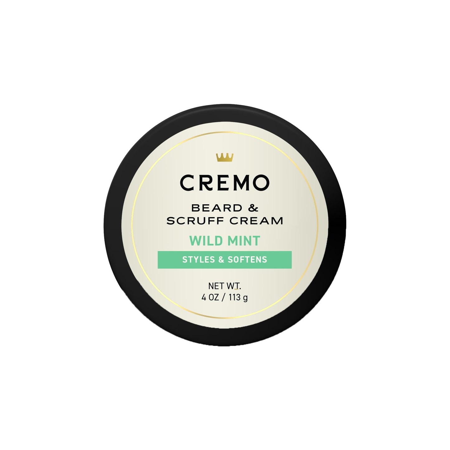 Cremo Beard & Scruff Cream, Wild Mint, 4 Ounce (Pack of 1) - Soothe Beard Itch, Condition and Offer Light-Hold Styling for Stubble and Scruff (Product Packaging May Vary)