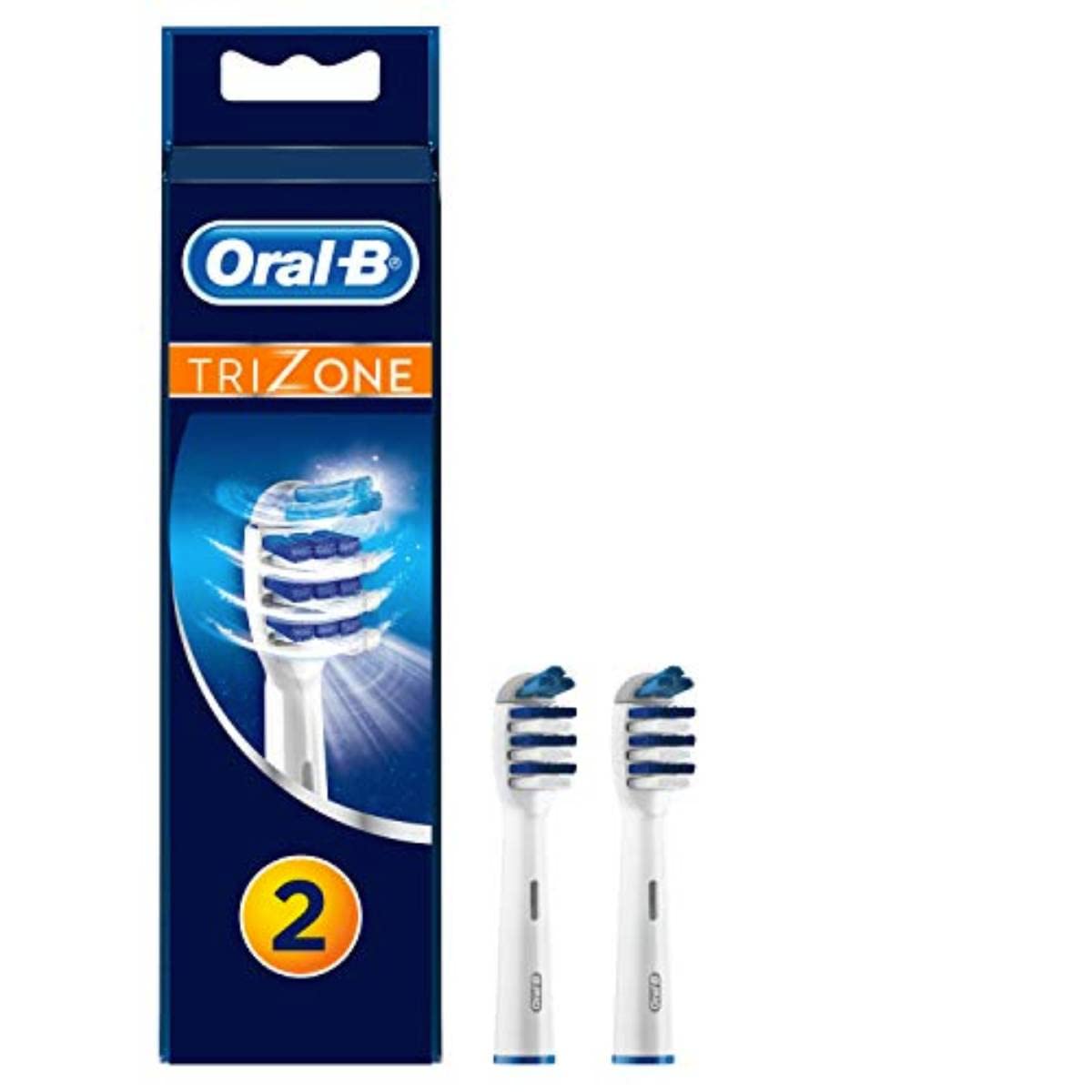 Oral-B Trizone Toothbrush Heads Replacement Refills for Electric Rechargeable Toothbrush, Bristles Sweep in-Between Teeth for a Deep Clean, Pack of Two