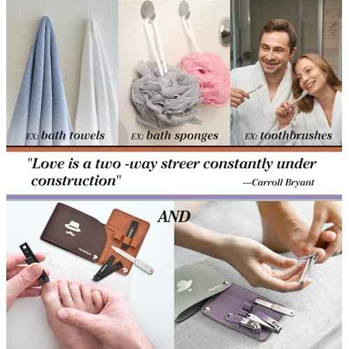 Toenail and Finger Nail Clippers Set: Separate Personal Nail Cutter Set for Men and Women, Travel Fingernail & Toe Nail Trimmer kit for Adult, Ideal for Wedding Gifts and Engagement Gifts for Couples