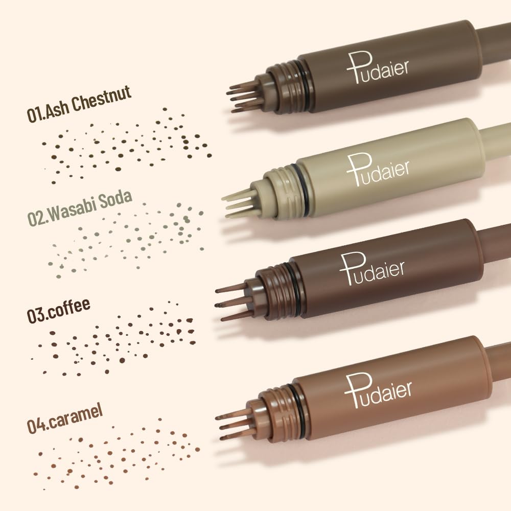 MINXUEYEN Freckle Stamp - Waterproof Faux Freckle Pen, Natural-Looking Lifelike Freckle Makeup, 5-Point Quick Dry Long-Lasting Magic Fake Freckles Marker for Sunkissed Makeup (04)