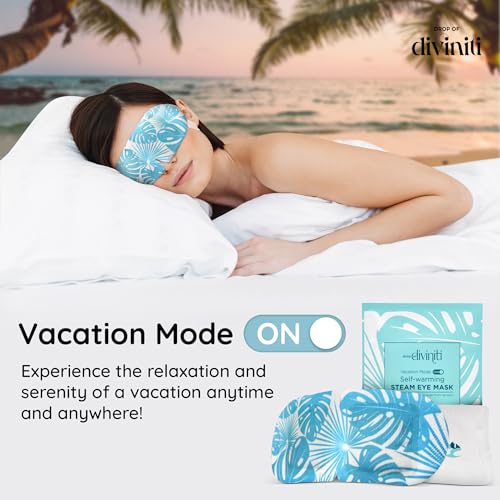 20-Pack Steam Eye Mask - Self Warming Heated Eye Mask for Dry Eyes, Up to 110F Degrees, Fast Soothing Relief - Puffy Eyes, Insomnia, Migraine - Warm Compress for Eyes DiviniTi