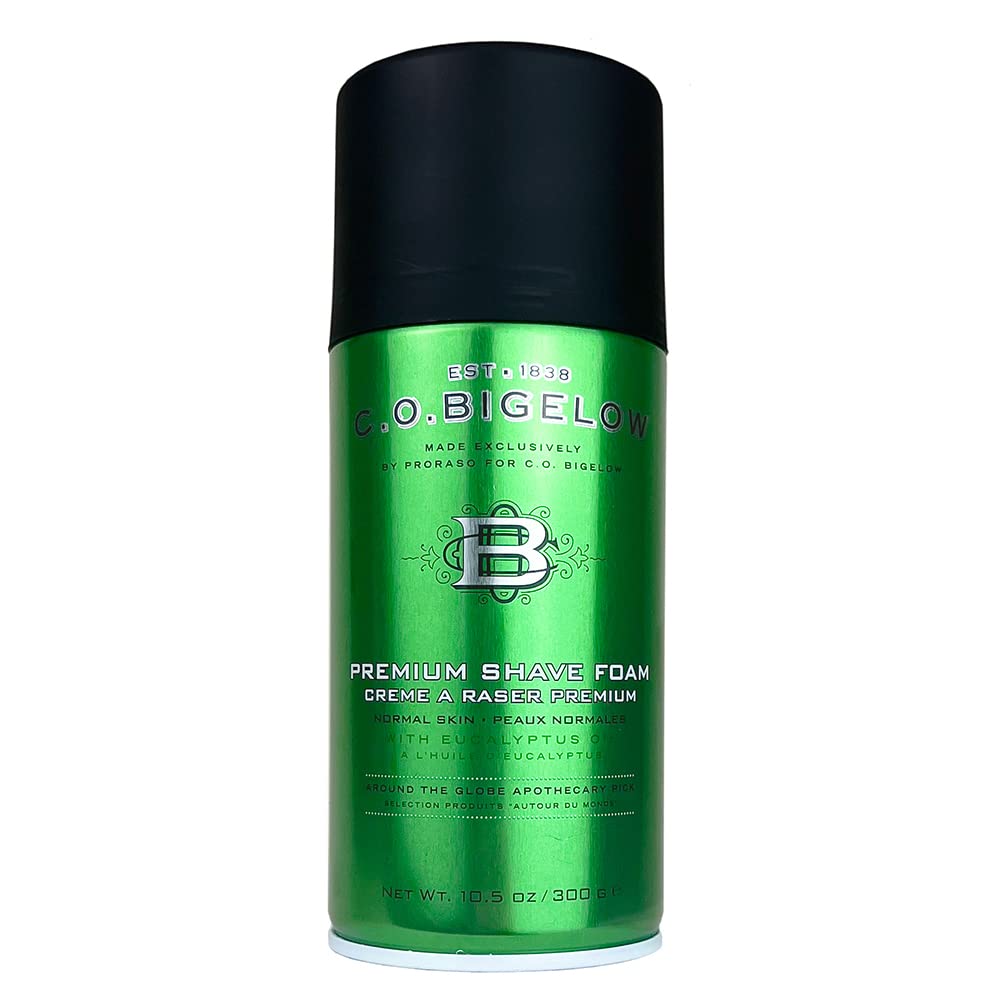 C.O. Bigelow Shaving Foam - Eucalyptus Oil Men's Shaving Cream | 5.2 oz for All Skin Types