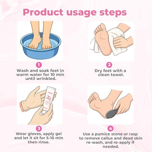 Foot Callus Remover with Foot File, Extra Strength Callus Remover Gel with Brush Head, Professional Dead Skin Removal for Feet, 8oz