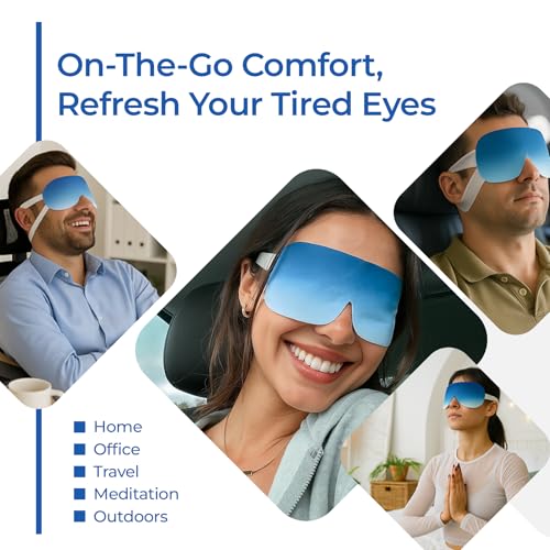Steam Eye Mask for Dry Eyes | Self Heating Warm Compress for Eyes | Disposable Heated Eye Mask for Sleep, Spa, Travel Essentials & Relaxation Gifts for Women & Men (Unscented, 20 Pack)