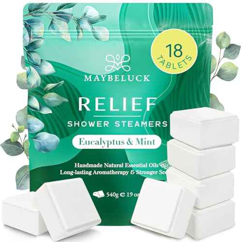 Eucalyptus Mint Shower Steamers Aromatherapy 18 Pack - Includes Easy Opener, Eucalyptus for Shower, Stocking Stuffers, Christmas Gifts & Birthday Gifts for Women, White Elephant Gifts for Adults