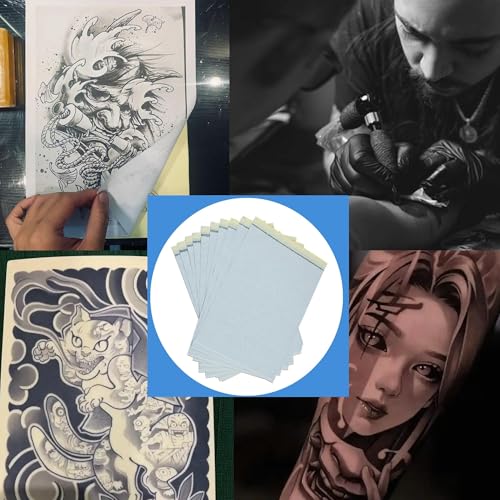 Tattoo Practice Skins 3MM with Transfer Paper,45Pcs Thick Fake Skin and Stencil Paper Kit Includes 40Pcs Tattoo Papers and 5Pcs Double Sided Blank Tattoos Skin Practice 3mm