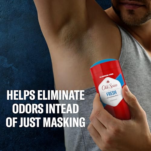 Old Spice Aluminum Free Deodorant For Men, High Endurance, 24/7 Sweat Defense & Odor Protection, 24/7 Freshness & Lasting Scent, Fresh Scent, 3.0 oz (Pack of 2)