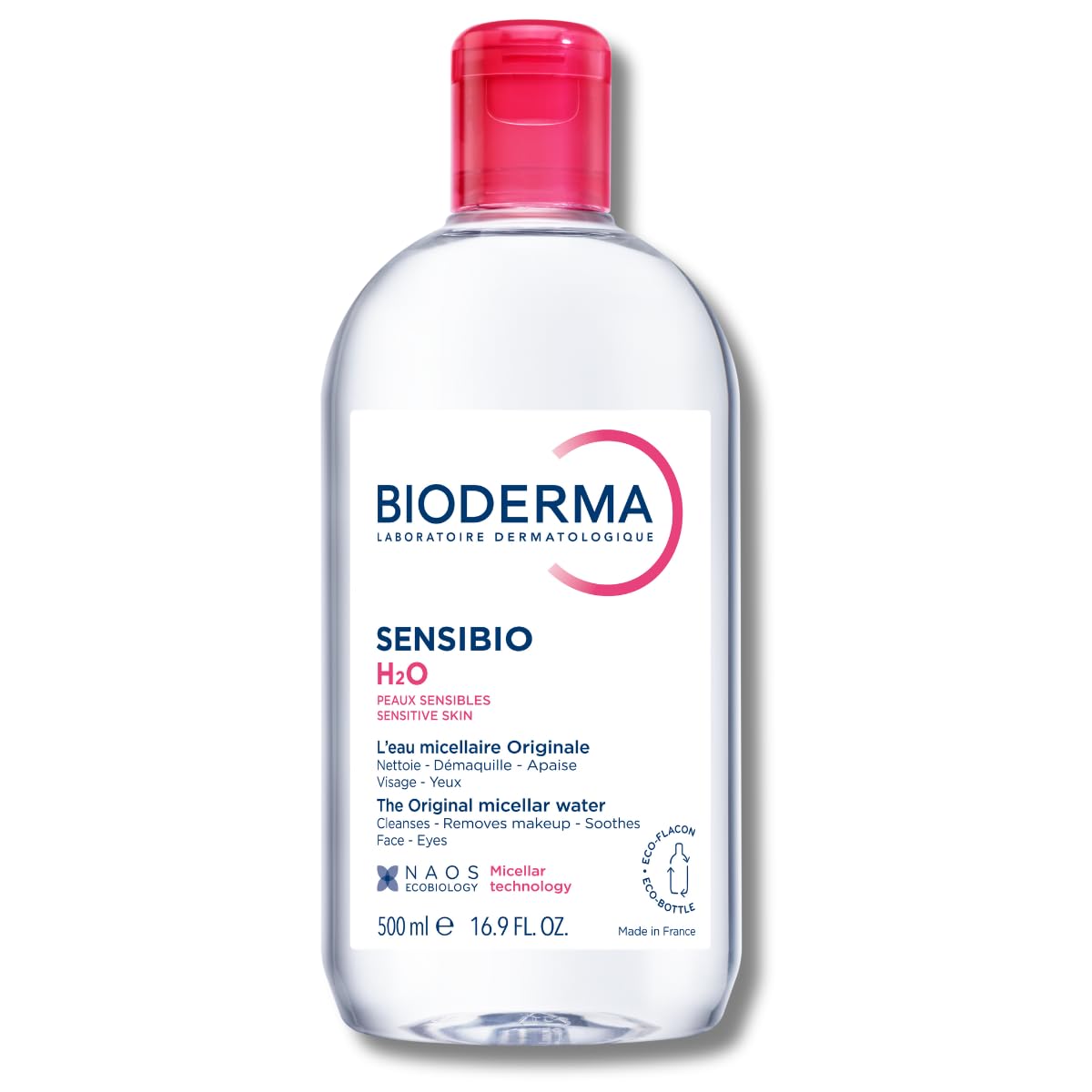 Bioderma Sensibio H2O Micellar Water - Gentle Makeup Remover & Face Cleanser for Sensitive Skin | 500ml
